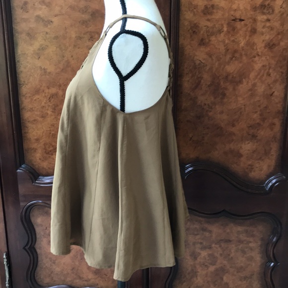 Free People Sleeveless Tunic with Decorative Ring Cut Out Design in Front & Back - Picture 6 of 10